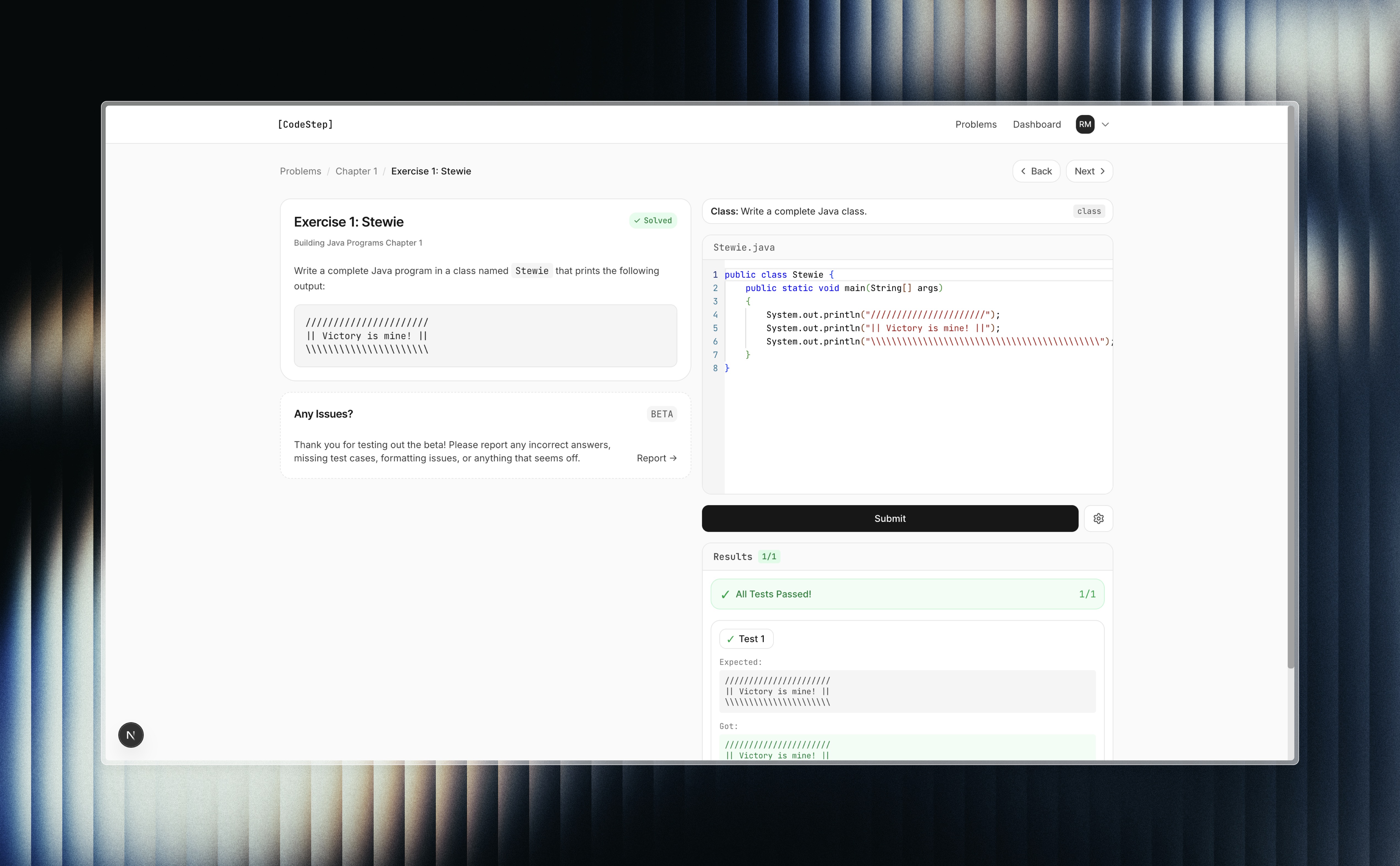 CodeStepByStep — editor