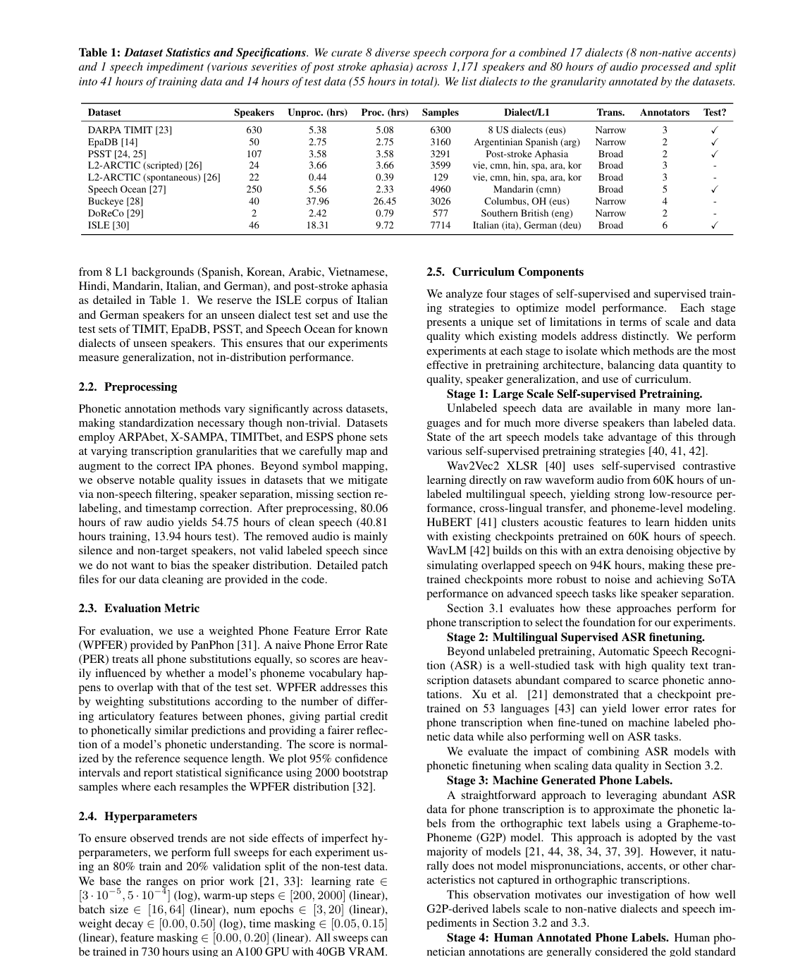 A page from the paper called 'Scaling Human and G2P Supervision for Robust Phonetic Transcription'